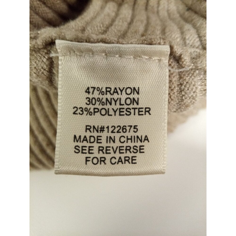 Rossi Women's Tan Knit Cardigan Duster Sweater Size Large - Picture 7 of 8